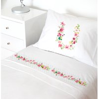 Tuyo Print - Juego De Sábanas 1,5 Pl Letras Vintage U