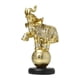 thumbnail image 3 of Estatua De Elefante De Resina, Pelota De Juego Hecha A Mano, Regalo Moderno, Estatuilla De Animal De Escritorio Dorada, 3 of 5