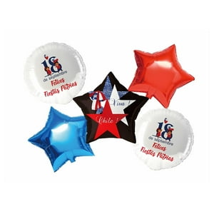 Genérico - Set De Globos Metalizados Diseño Fiestas Patrias 5 Pzas