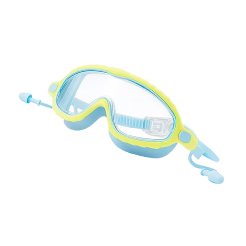 Ioensy - Gafas De Natación Para Niños Con Tapones Para Los Oídos, Gafas De Natación Para Niños, Ajustables, Amarillo Y Azul