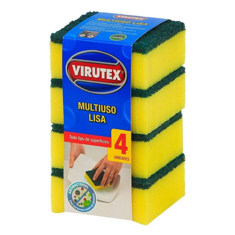 Virutex - Esponja Multiuso Antibacterial Lisa