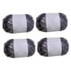 thumbnail image 5 of 4 piezas de hilo de camiseta metálico, hilo de punto, hilo de tela elástico brillante, hilo de poliéster para hacer bolsos, alfombras, decoración del Gris oscuro, 5 of 5