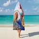 thumbnail image 5 of Hombre de Goma: Pirata de Sombrero de Paja Manta Capa con Capucha Anti-Bolitas, Manta de Lana Ártica Suave, Manta Portátil de Felpa Ligera y Lujosa, Poncho para Siesta en Casa y Oficina, 100*130cm, 5 of 6