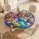 thumbnail image 4 of Monsters University theme Fitted Round Tablecloths Elastic Edged Table Covers Waterproof Table Cloth For Kitchen Holiday Party Tables Decor 120cm, 4 of 6