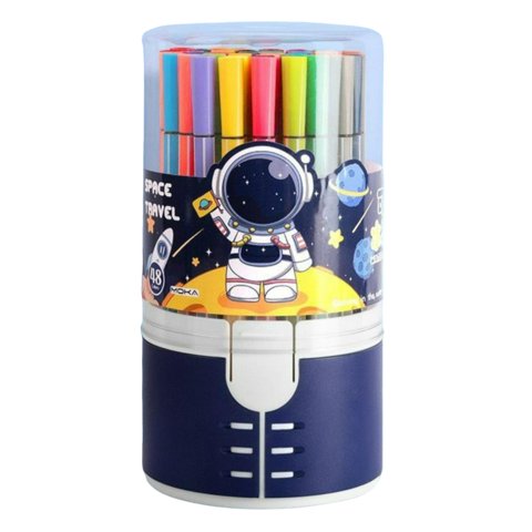Total E-Commerce - Pack 48 Lapices Boligrafos De Colores Azul Astronauta Kawaii