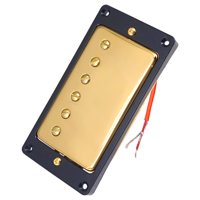 Magideal - Pastilla De Doble Bobina Profesion, Pieza De Imán Cerámico, Pastilla De Puente De Cuello De Guitarra Eléctrica Universal Para Guitarra , Guitarra , Marco Negro
