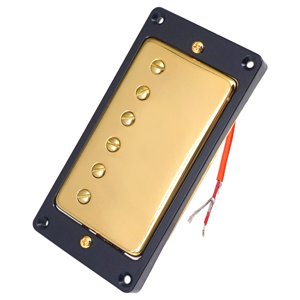 Magideal - Pastilla De Doble Bobina Profesion, Pieza De Imán Cerámico, Pastilla De Puente De Cuello De Guitarra Eléctrica Universal Para Guitarra , Guitarra , Marco Negro