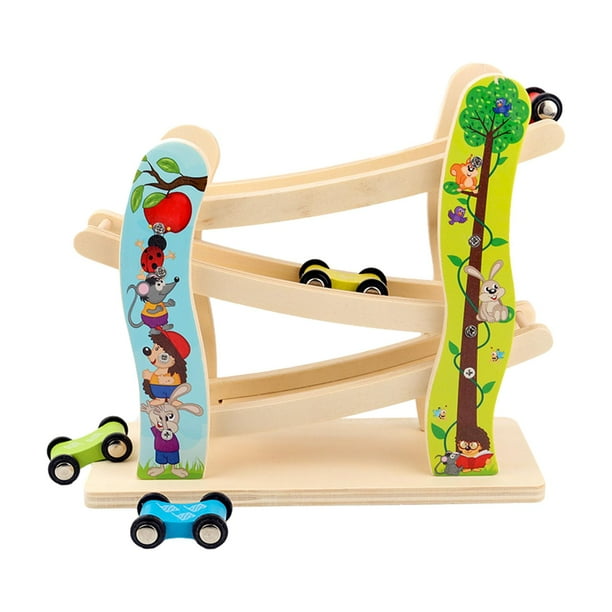 Juego de vehículos de juguete con rampa para carreras, pista deslizante para vehículos de carreras, recuerdo de fiesta, juguete de inercia, juguetes i