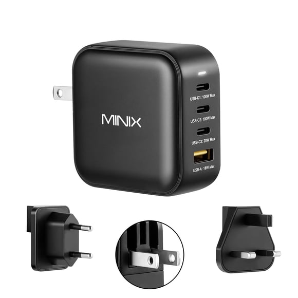 Cargador MiniX Neo P3 Turbo 4 Puertos GaN 100W