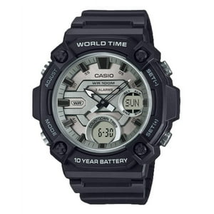 Reloj Casio Standard Analog Digital Resin Strap Silver Dial Quartz Aeq-120W-7Av 100M Men'S Watch