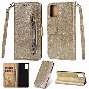 Funda Para Foxdock Elegante Funda Samsung Galaxy M51 Glitter Con Cremallera-Ideal Para El Uso Diario