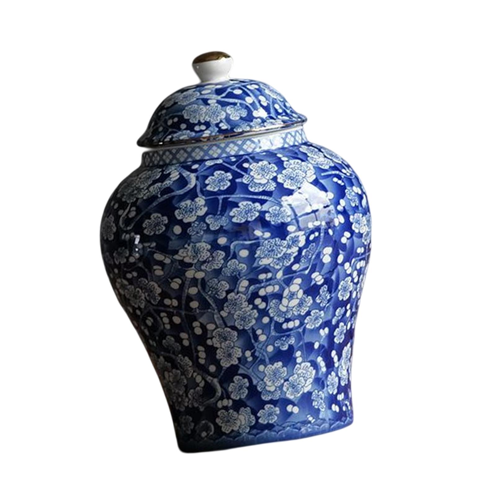 Bothyi - Tarro De Jengibre De Porcelana Creativo De Estilo Chino Antiguo, Tarro De Almacenamiento Con Tapa Hermética
