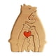 thumbnail image 1 of Familia de rompecabezas de arte familiar de osos de madera, rompecabezas de osos de madera, linda decoración de madera para regalos de cumpleaños para 6 osos, 1 of 5
