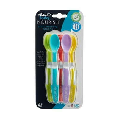 Utensilio Para Alimentación Pack Cucharas Desteté Verde Morado Celeste Rojo Amarillo  Vitalbaby
