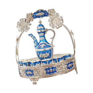 Bothyi - Juego De Café Turco, Tetera Turca, Bebida Para Sala De Estar, Fiesta En Casa, Azul