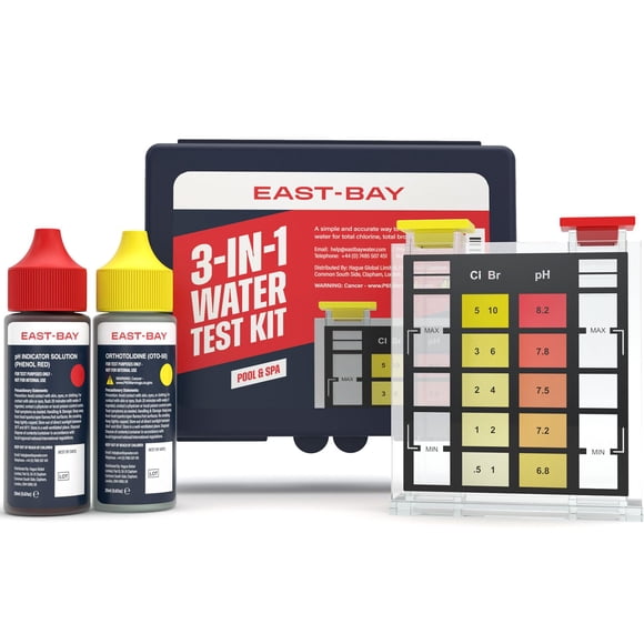 Kit de prueba para piscina Lupo Global East Bay 3 en 1 pH y cloro
