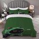 thumbnail image 1 of Black Cat Green Scarf Theme Bedding Set | Includes 1 Duvet Cover and 2 Pillowcases Soft and Comfortable Suitable for All Seasons, 1 of 1