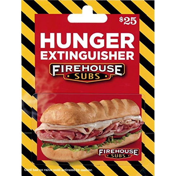 Tarjeta de Regalo Física Firehouse Subs de $25
