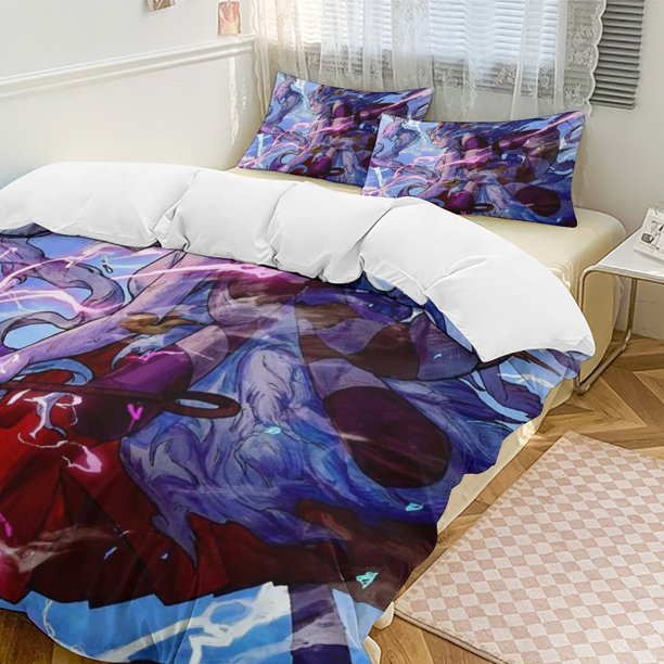 Yamato Bed Duvet Cover Funny Anime Cartoon Bedding Sets Lightweight 3 Piece Comforter Sets