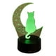 thumbnail image 3 of Lampara Ilusion 3d Gato En La Luna De 7 Colores Base Touch, 3 of 7