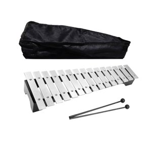 Magideal - Xilófono Profesional De 15 Escalas Con Estuche De Transporte Y Mazos Kit De Percusión Glockenspiel Xilófono Para Regalo De Cumpleaños Niños Jugadores