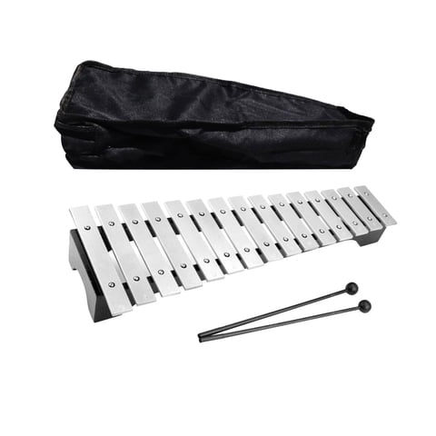 Magideal - Xilófono Profesional De 15 Escalas Con Estuche De Transporte Y Mazos Kit De Percusión Glockenspiel Xilófono Para Regalo De Cumpleaños Niños Jugadores