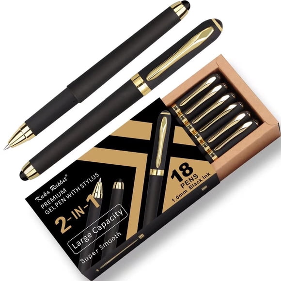 Bolígrafo roller de tinta gel KAKA RABBIT 18 unidades 1,0 mm con stylus