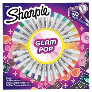 Set 30 Marcadores Sharpie Punta Fina Glam Pop Ruleta Colores