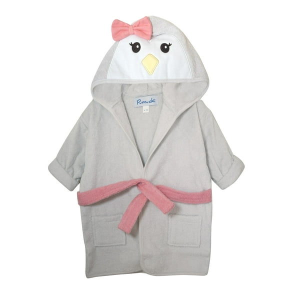 Bata de Baño para Bebé con Cabeza Pinguino