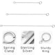 thumbnail image 4 of Extensor de collar VANBARIS de plata de ley 925 de 5, 7 y 10 cm, 4 of 7