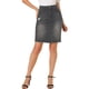 thumbnail image 1 of INSPIRE CHIC Faldas de Mezclilla para Mujer Cintura Alta Dobladillo Desgastado Falda de Jean Corta Negra XS, 1 of 7