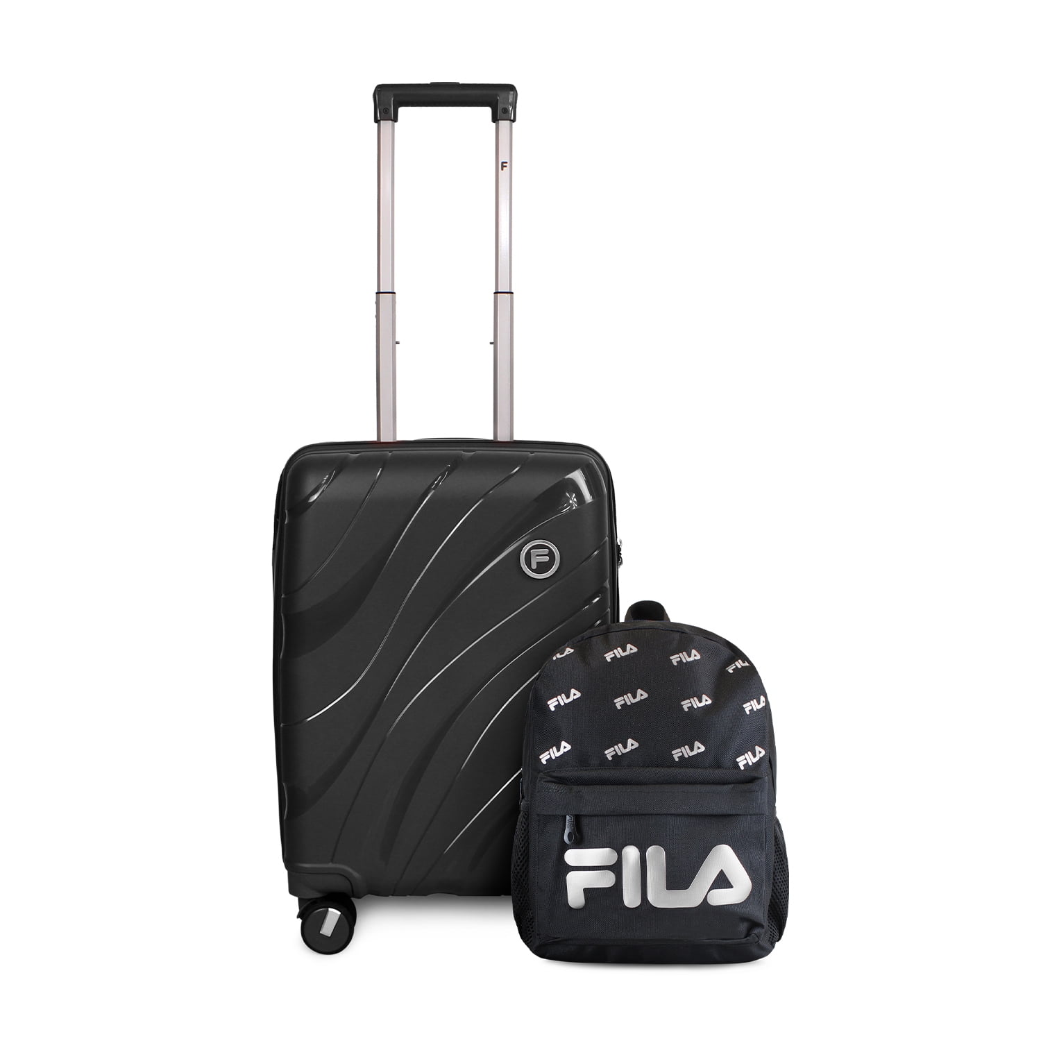 Pack Maleta Cabina S Lola 10kg + Mochila Urbanix Fila 16lts Negro-silver
