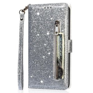 Funda Para Foxdock Elegante Funda Google Pixel 7 Glitter Con Cremallera-Ideal Para El Uso Diario