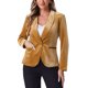 thumbnail image 1 of INSPIRE CHIC Blazer de Terciopelo para Mujer Color Sólido Cuello de Chal Una Botón Traje de Trabajo S Amarillo Oscuro, 1 of 6
