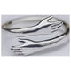 thumbnail image 2 of Creative Design Women's Fashion Ring - Trendy Stainless Steel Embracing Ring, 2 of 4