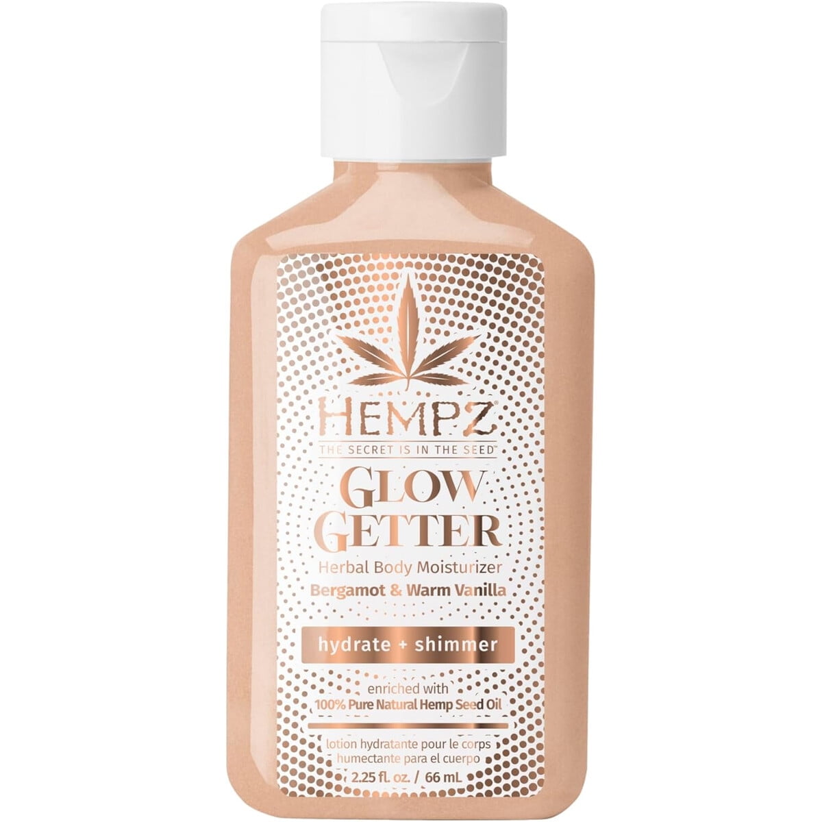 Hidratante Corporal Hempz Glow Getter 66ml Brillo Bergamota