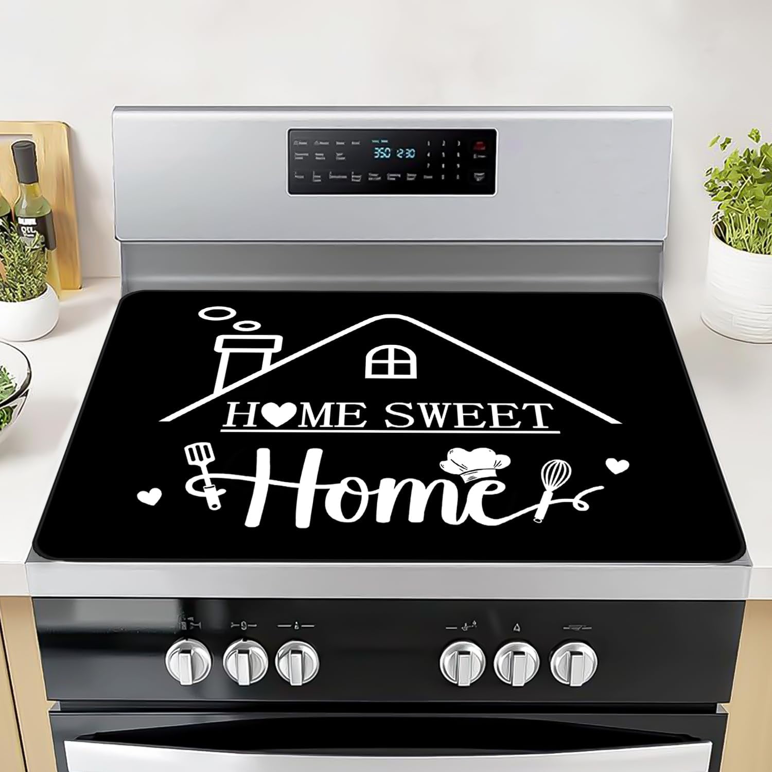 Estufa Eléctrica De Vidrio Resistente Al Calor Suqkxco Con Tapa Superior