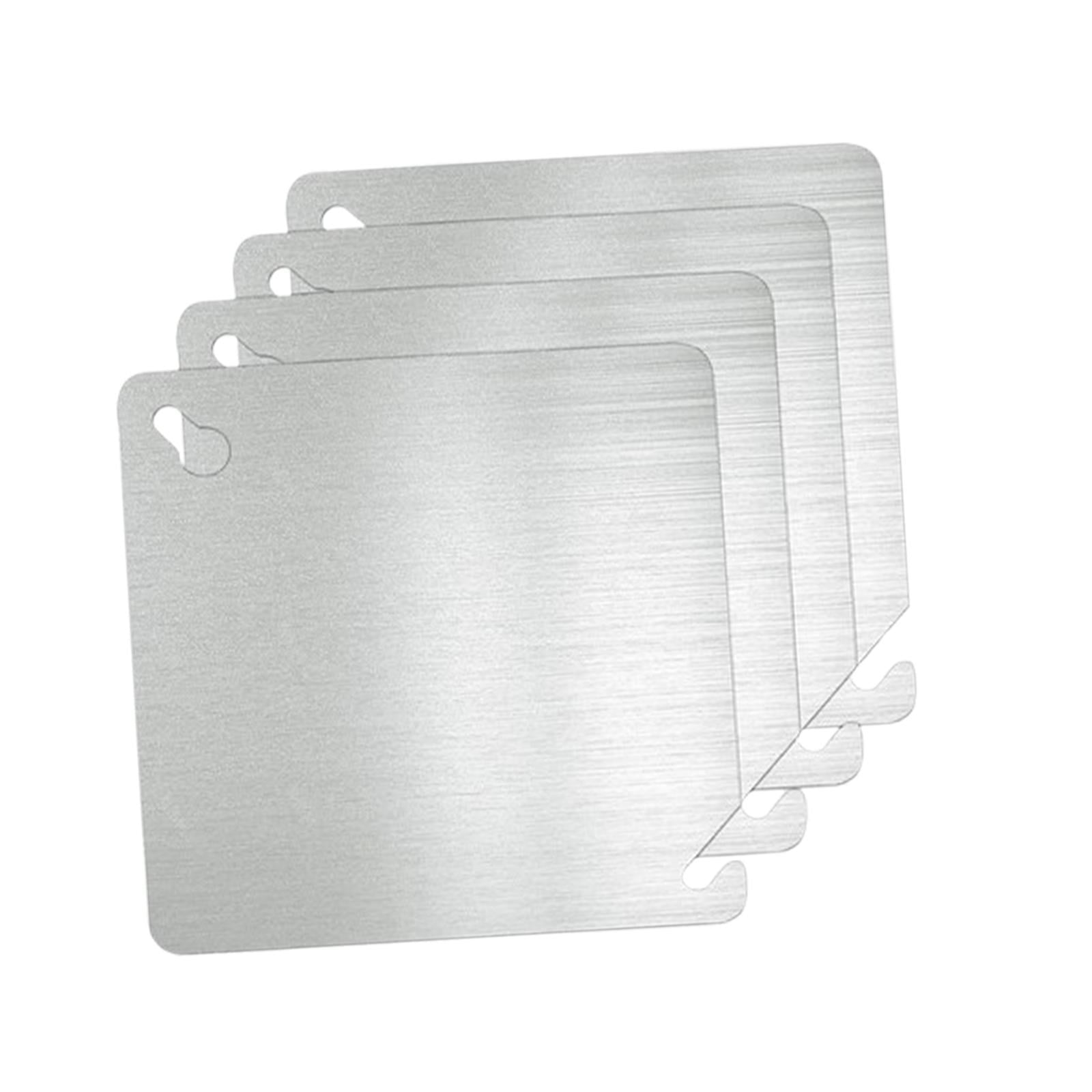 Magideal - 4 Placas De Cubierta Para Cajas Eléctricas, Cubiertas Planas Para Cajas Eléctricas, Cubiertas Metálicas Decorativas Para Cajas De Conexiones De Cocina