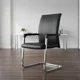 thumbnail image 1 of Silla de Escritorio Ejecutiva Fija en Eco Cuero Negro Ergonómica para Oficina y Reunión, 1 of 3