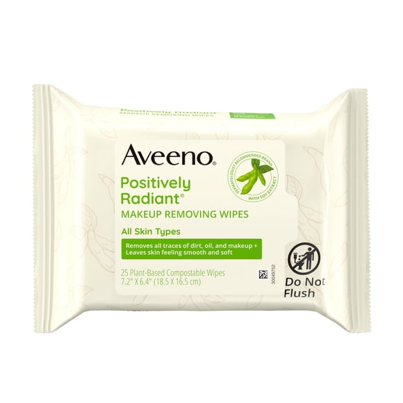 Toallitas limpiadoras faciales desmaquillantes Aveeno Positively