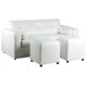 thumbnail image 3 of Sofá Vivo 3 Cuerpos Más 2 Pouf Pu Blanco, 3 of 5