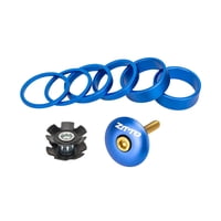 Magideal - Espaciadores De Auriculares Para Bicicleta, Espaciadores De Vástago, Ligeros, Portátiles, Arandelas, Piezas De Reparación, Aleación De Aluminio, Herra Azul