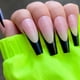 thumbnail image 4 of 24 uñas postizas estilo francés, largas, rosas y blancas, para mujeres y niñas., 4 of 6