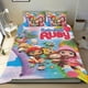 thumbnail image 1 of Ruby Arcoíris Conjunto de sábanas temático, trío de piezas, cómodo y amigable con la piel, diseño único, regalo de decoración para el hogar para familiares, amigos y fans, 90 cm * 190 cm, 1 of 6