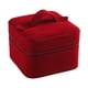 thumbnail image 4 of Organizador De Joyas De Pana, Ideal Para Organizar Pulseras, Bodas, Viajes, Color Rojo, 4 of 5