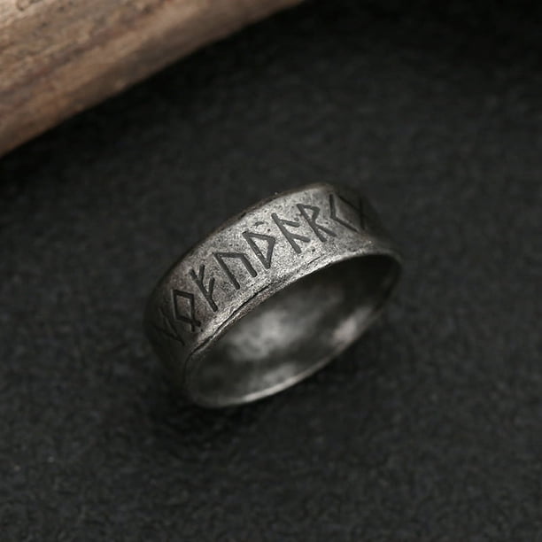 1pc Norse Viking Amulet Rune Ring for Men - Fashionable and Protective Jewelry