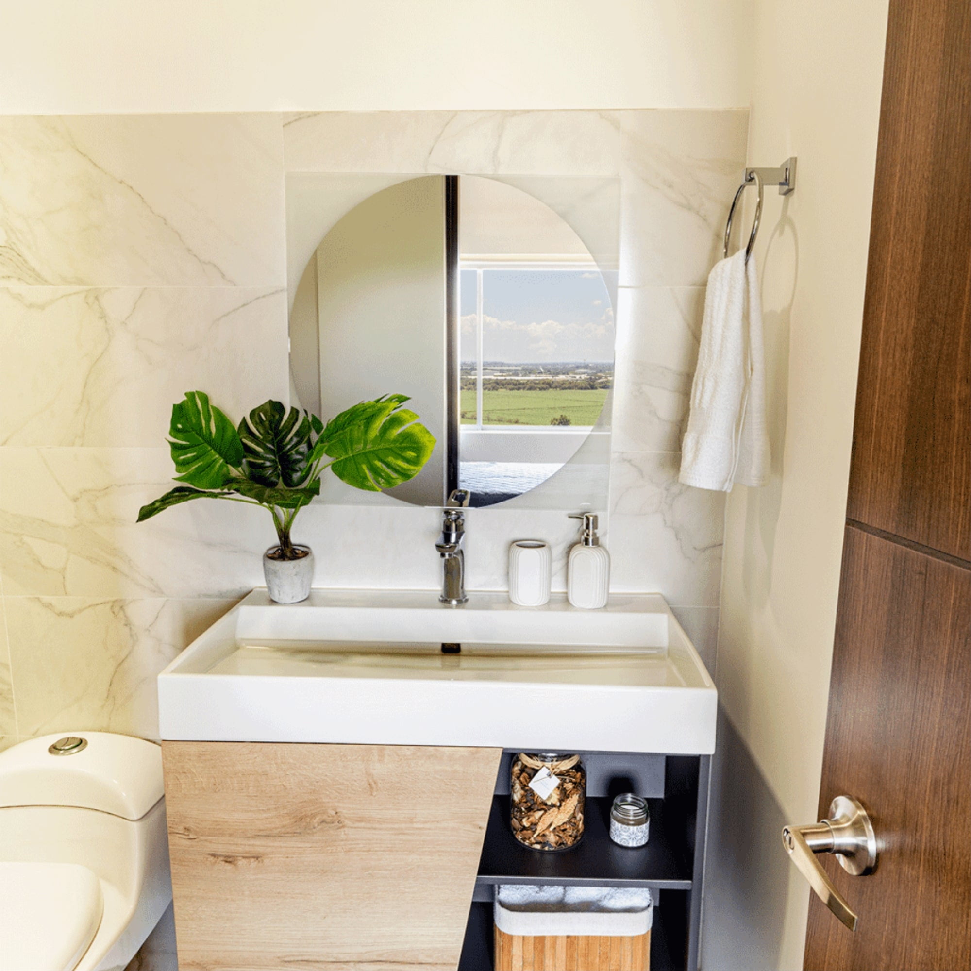 Fmfurniture - Espejo Redondo 60x60 Cm Fm-032 60x60x1,9