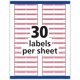 thumbnail image 5 of Etiquetas para carpetas de archivos AVERY TrueBlock, 2/3 x 3,44 pulgadas 1500, blanco/rojo, 5 of 8