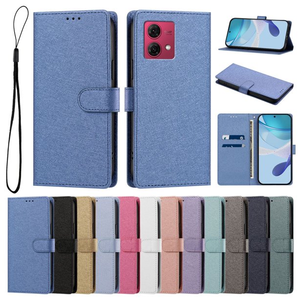 Cartera Protectora para Motorola Moto G84 con Soporte, Azul