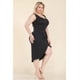 thumbnail image 5 of Vestido Midi de Talla Grande con Lazo Lateral y Parte Delantera Cruzada de Color Liso, 5 of 5
